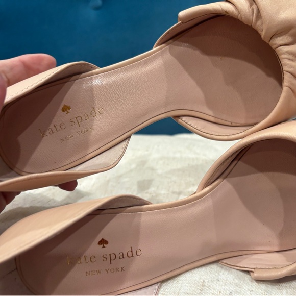 Kate Spade “Shayna” D’Orsay style pumps sz 9 ballet pink/blush pink leather EUC - Picture 5 of 8